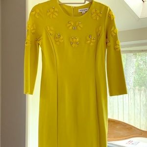 Cute Yellow Dress with Bead Detail